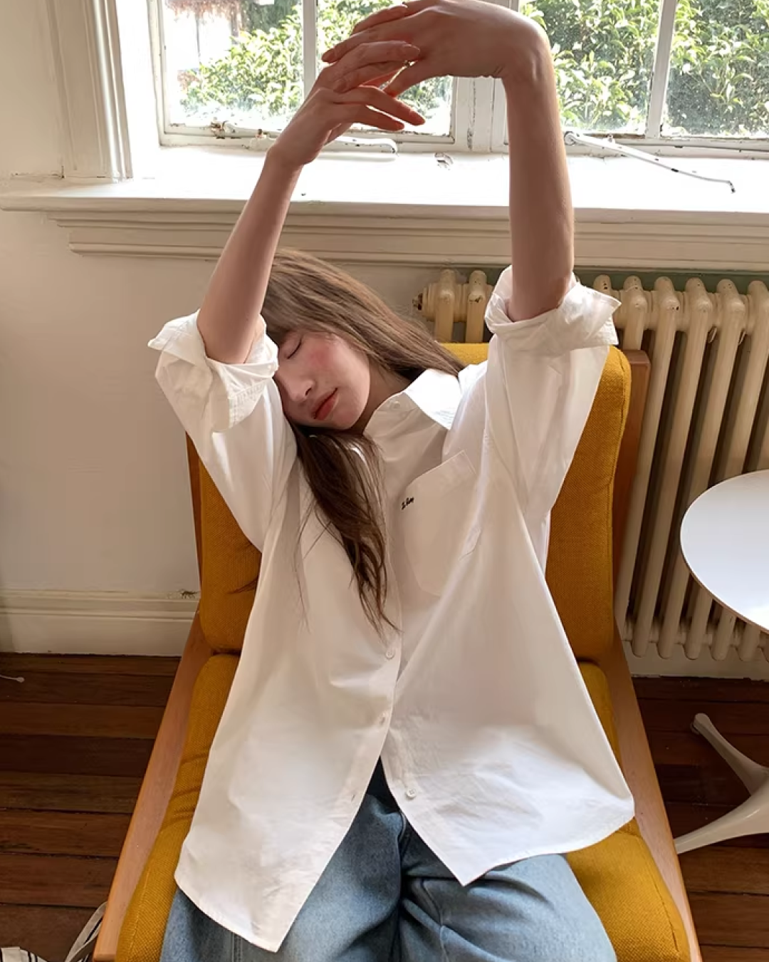 Color Chest Lettering Shirt BU0120