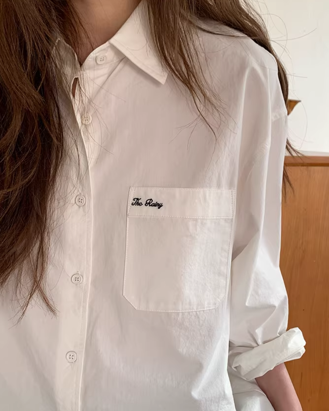 Color Chest Lettering Shirt BU0120