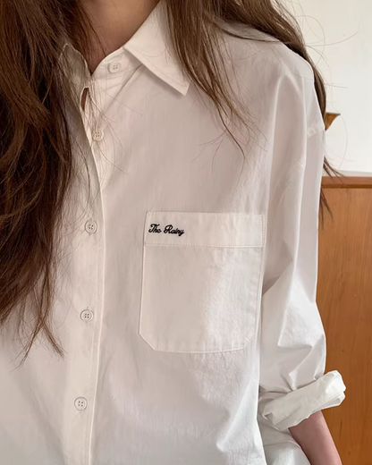 Color Chest Lettering Shirt BU0120