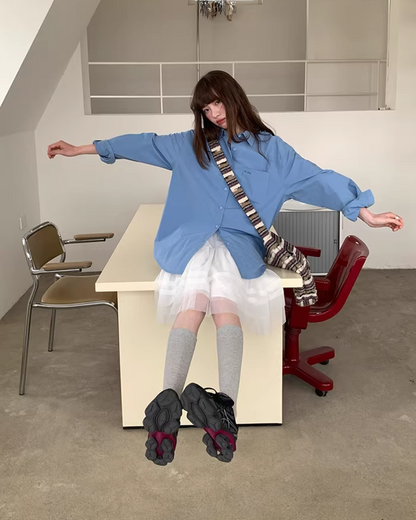 Color Chest Lettering Shirt BU0120