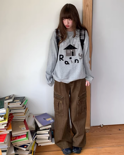 Front Print Sweatshirt  BU0123