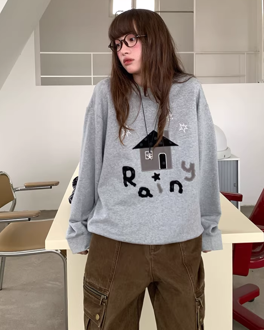 Front Print Sweatshirt  BU0123