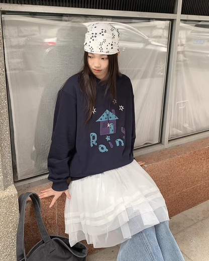 Front Print Sweatshirt  BU0123