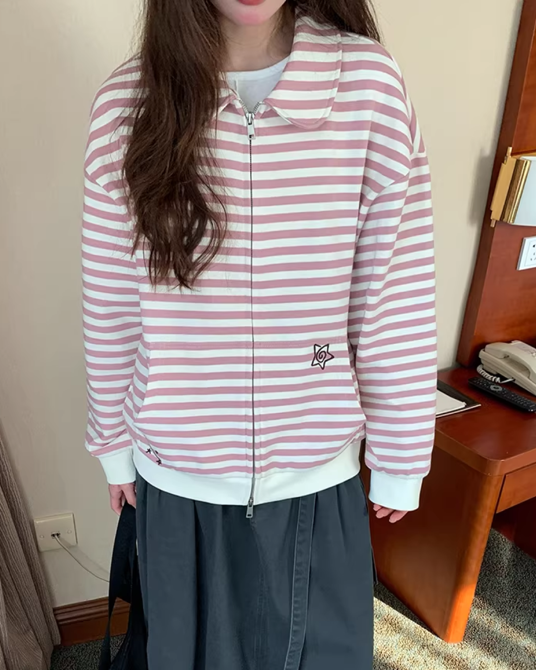 Border Zip Sweatshirt  BU0124