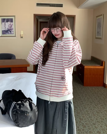 Border Zip Sweatshirt  BU0124