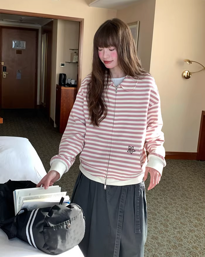 Border Zip Sweatshirt  BU0124