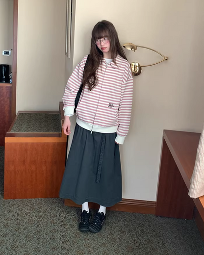 Border Zip Sweatshirt  BU0124