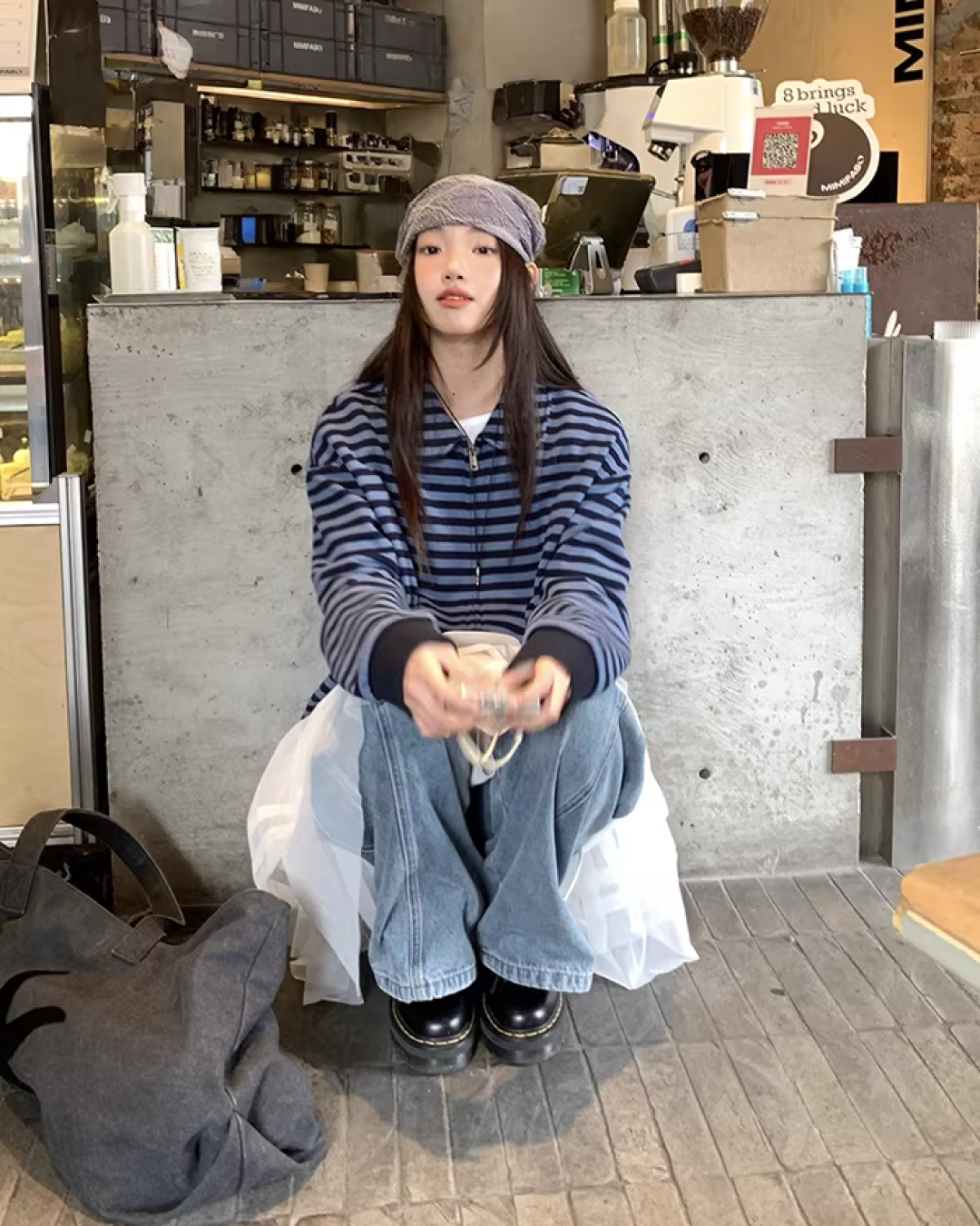 Border Zip Sweatshirt  BU0124