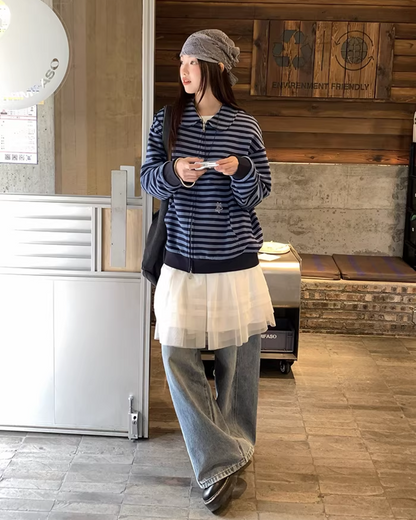 Border Zip Sweatshirt  BU0124