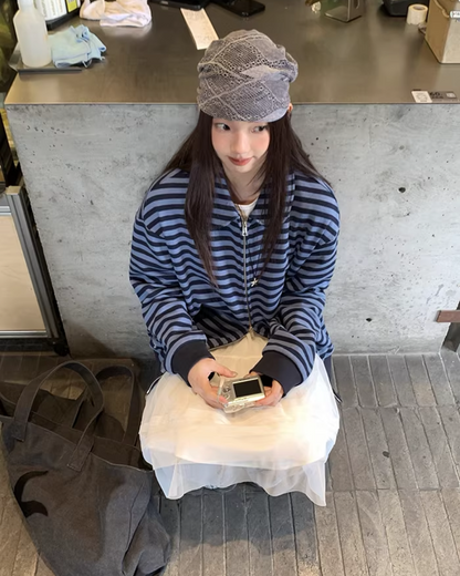 Border Zip Sweatshirt  BU0124