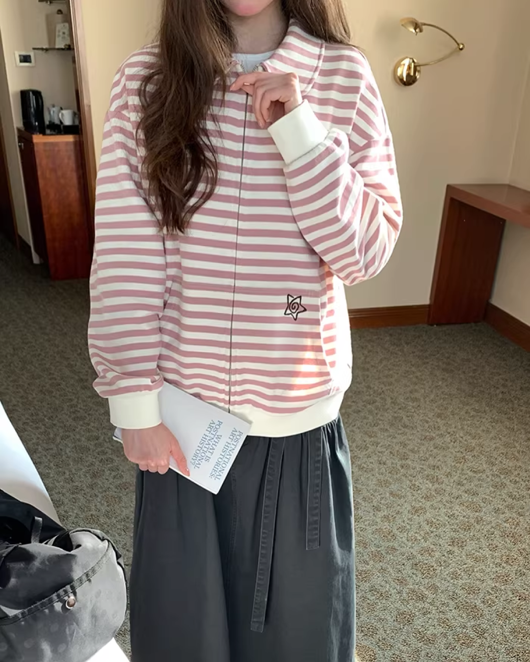 Border Zip Sweatshirt  BU0124