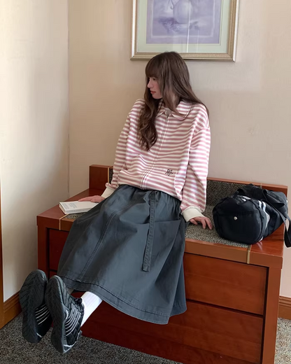 Border Zip Sweatshirt  BU0124