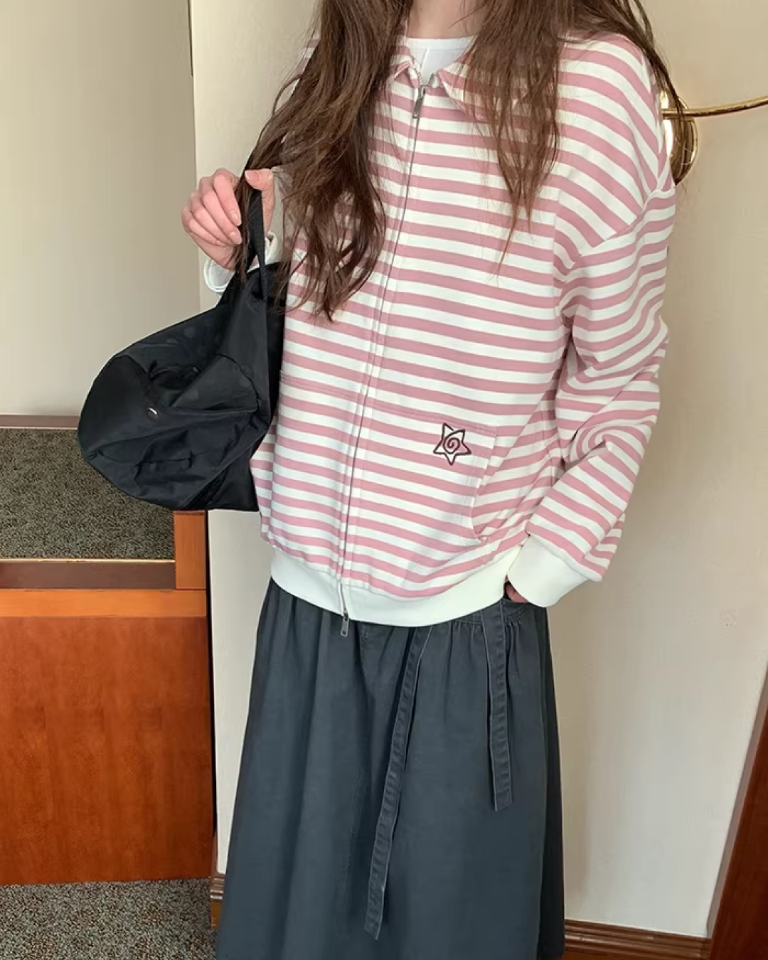 Border Zip Sweatshirt  BU0124