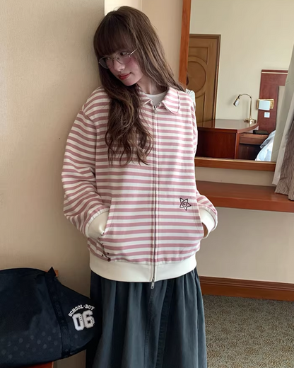 Border Zip Sweatshirt  BU0124