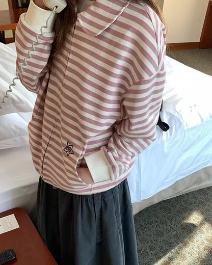 Border Zip Sweatshirt  BU0124