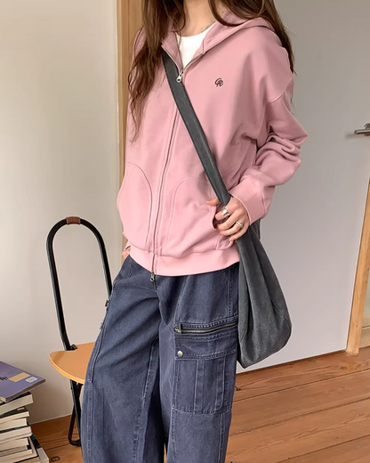 Color Zip Hoodie BU0125