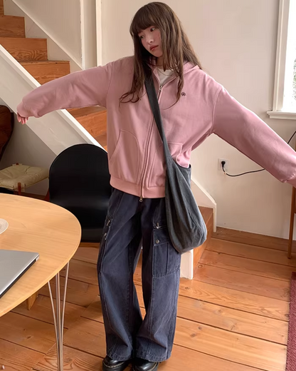 Color Zip Hoodie BU0125