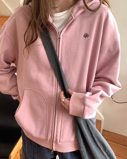 Color Zip Hoodie BU0125