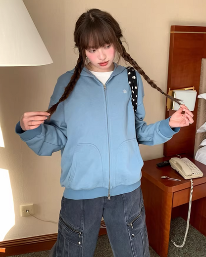 Color Zip Hoodie BU0125