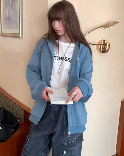 Color Zip Hoodie BU0125