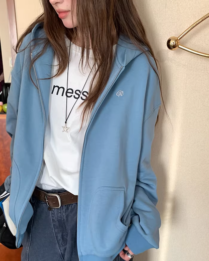 Color Zip Hoodie BU0125