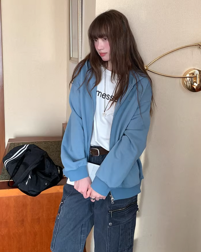 Color Zip Hoodie BU0125