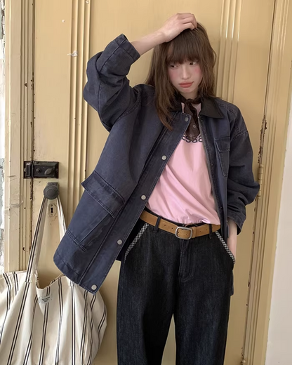 Contrast Collar Jacket  BU0128