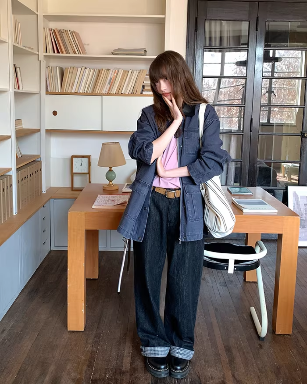 Contrast Collar Jacket  BU0128