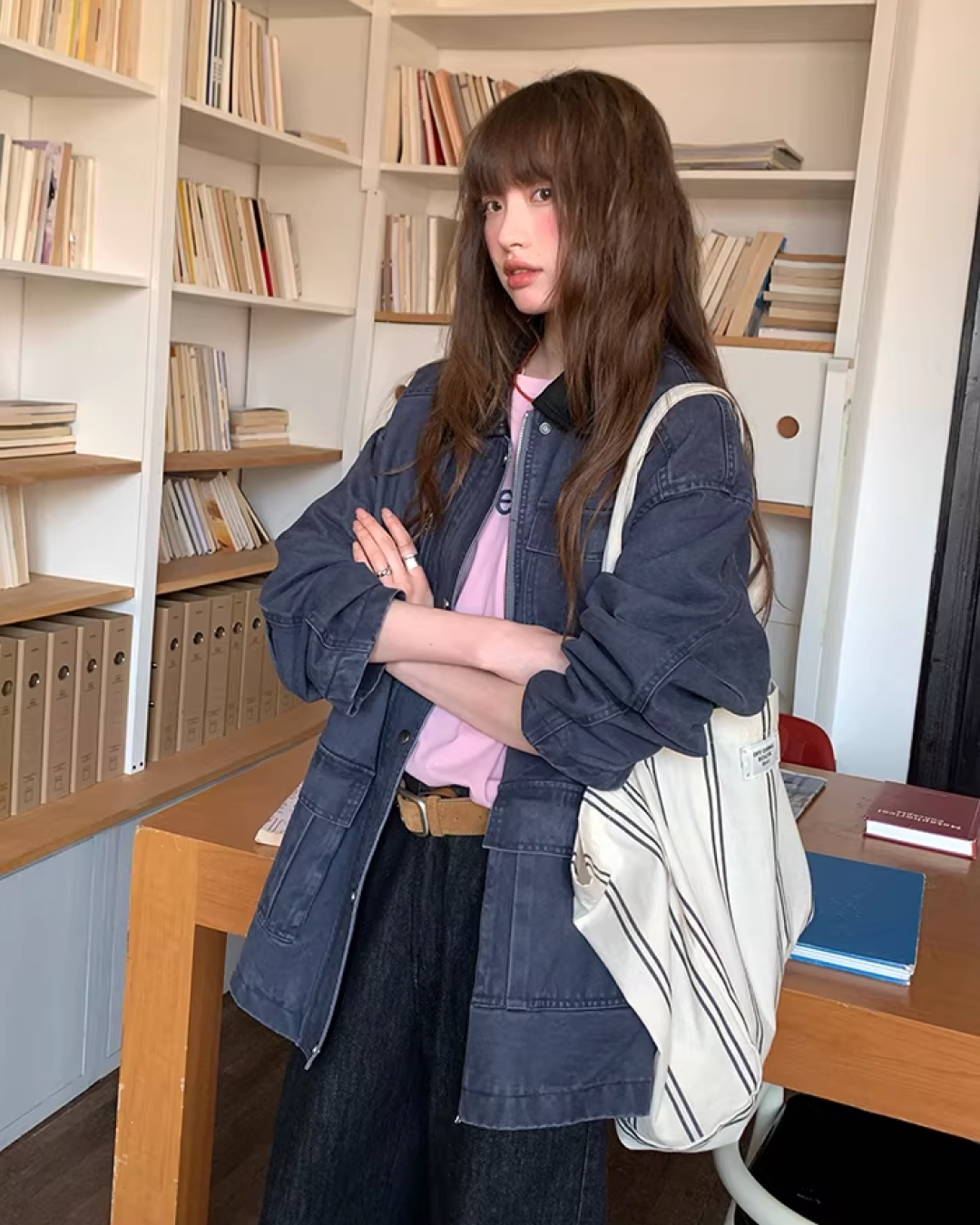 Contrast Collar Jacket  BU0128