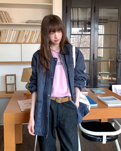 Contrast Collar Jacket  BU0128