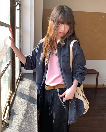 Contrast Collar Jacket  BU0128