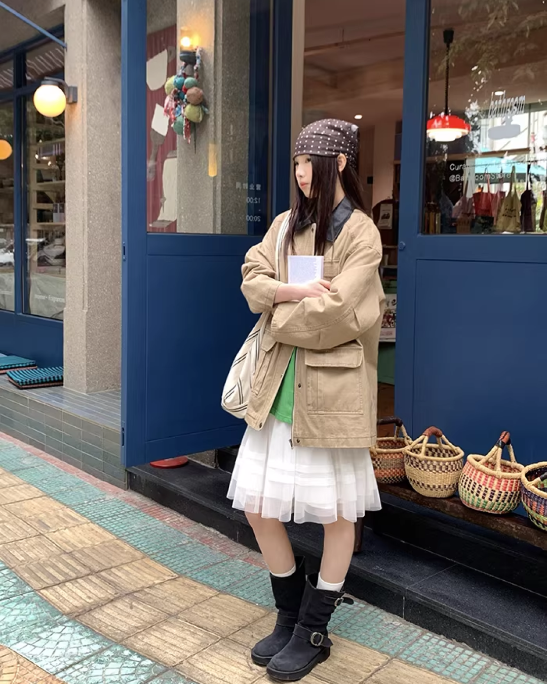 Contrast Collar Jacket  BU0128