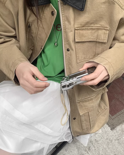 Contrast Collar Jacket  BU0128