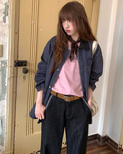 Contrast Collar Jacket  BU0128