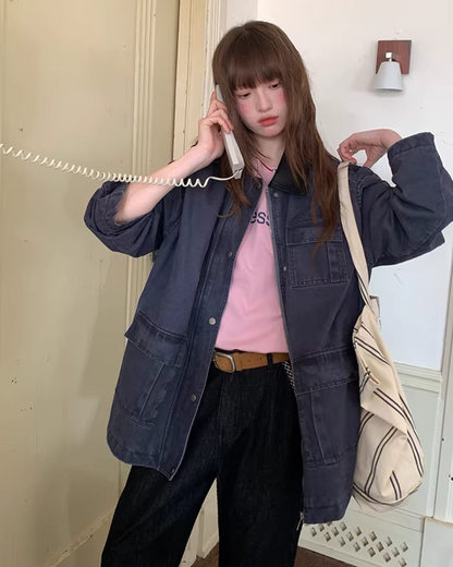 Contrast Collar Jacket  BU0128