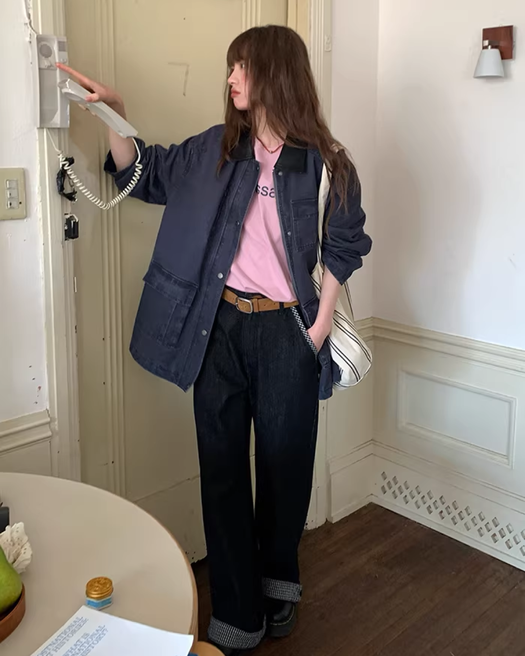 Contrast Collar Jacket  BU0128