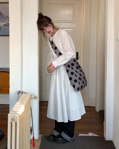 Plaid Turned-up Denim Pants  BU0129