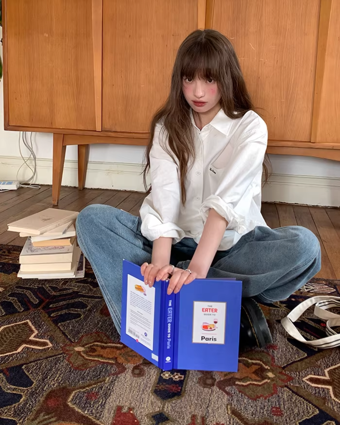 Back Pocket Design Denim Pants  BU0130