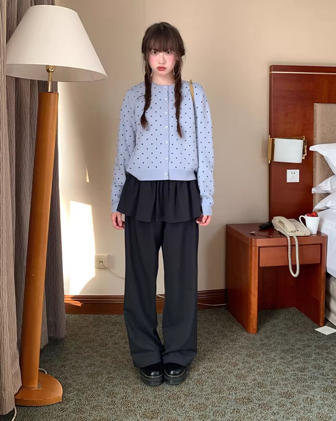 Skirt Layerd Pants  BU0131