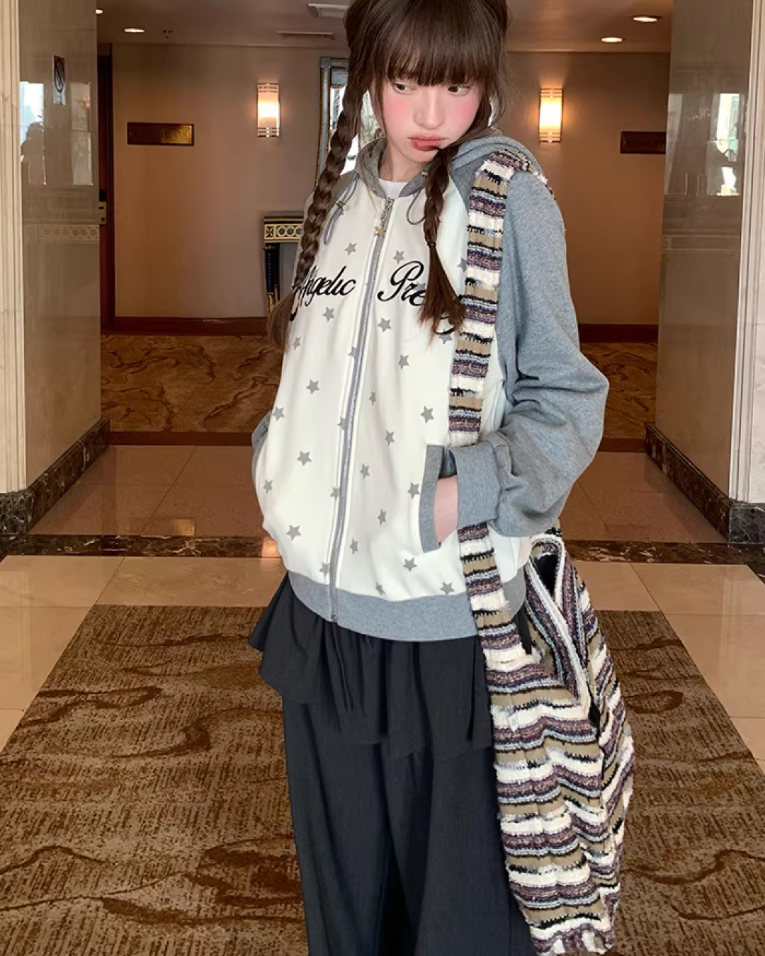 Skirt Layerd Pants  BU0131