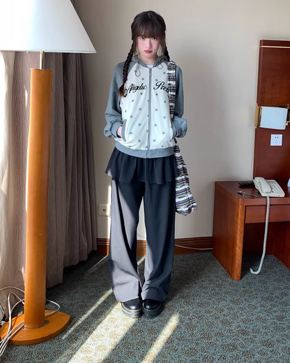 Skirt Layerd Pants  BU0131