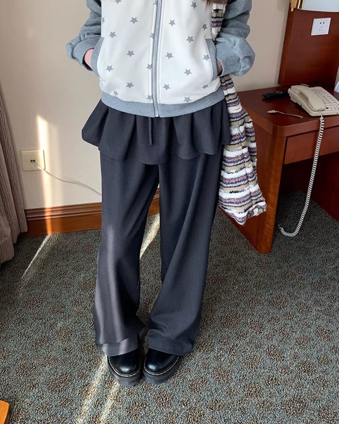 Skirt Layerd Pants  BU0131