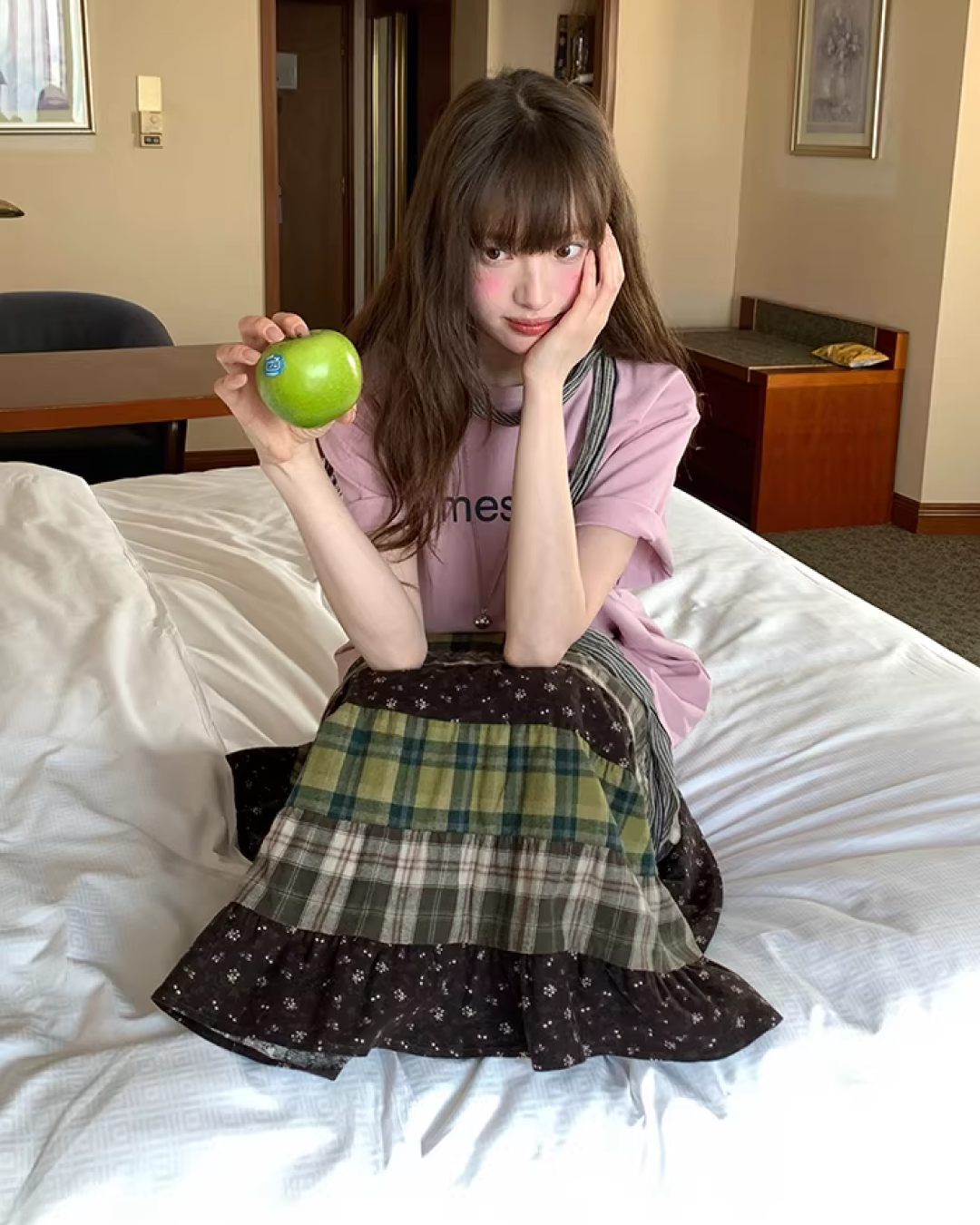 Retro Patchwork Long Skirt  BU0132