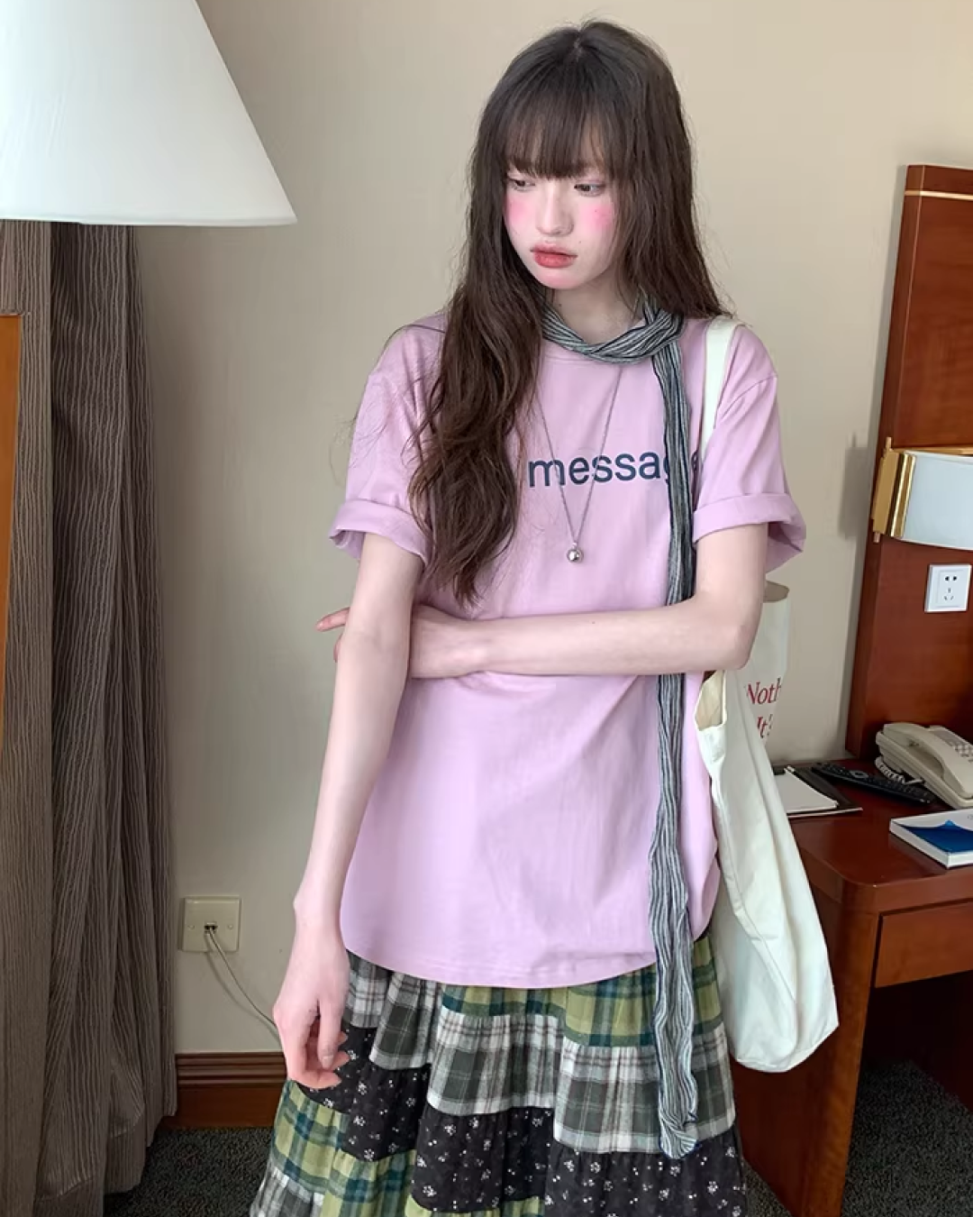 Retro Patchwork Long Skirt  BU0132