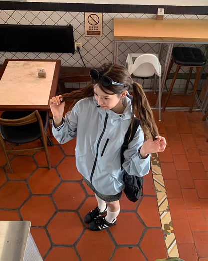 Nylon Windploof Drawstring Jacket BU0138