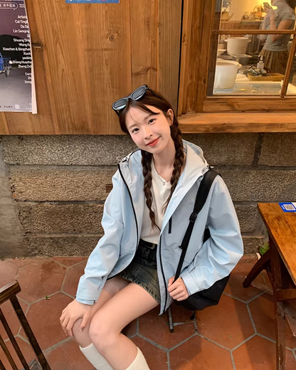 Nylon Windploof Drawstring Jacket BU0138