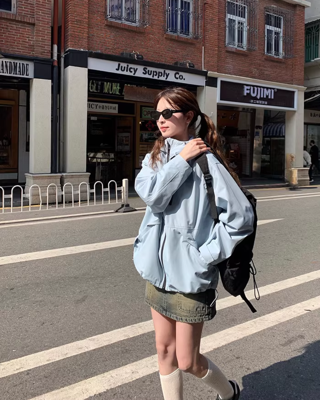 Nylon Windploof Drawstring Jacket BU0138