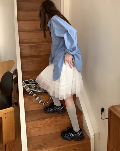 White  Lace Skirt  BU0139