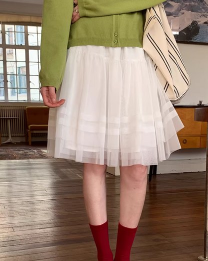 White  Lace Skirt  BU0139