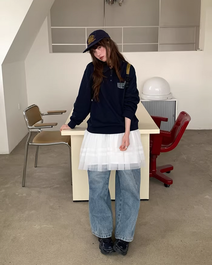 White  Lace Skirt  BU0139